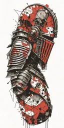 gladiator armor tattoo design idea