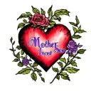 A Heart with purple text 'Mother Son Incest' tattoo design idea