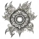 Big four elements tattoo design idea