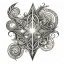 Big four elements tattoo design idea