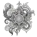 Big four elements tattoo design idea