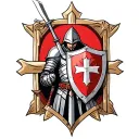 templar knight with shield templar cross tattoo design idea