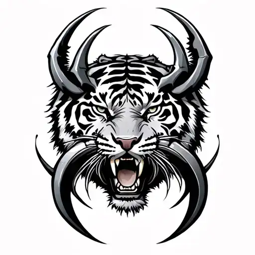tiger claws tattoo design idea