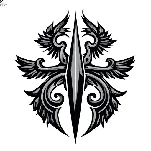 Finnish symbol that represents air sign and adversity tattoo design idea