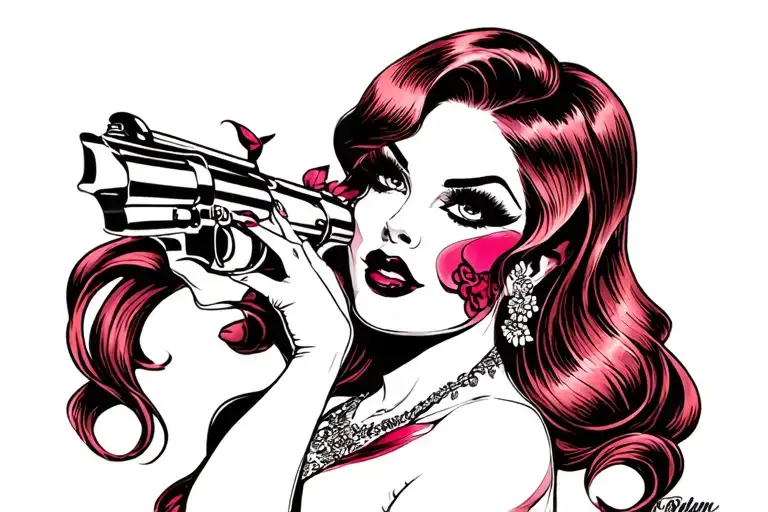 gangster jessica rabbit tattoo design idea