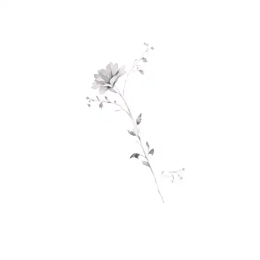Filler Floral tattoo design idea