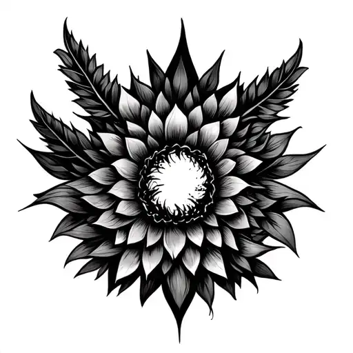 The meaning is the following that I will not retreat even if the forces are not equal, you can add abstraction and nature tattoo design idea