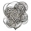polyamory infinity heart tattoo design idea