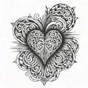 polyamory infinity heart tattoo design idea