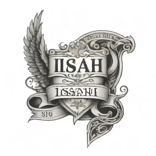 cool design with the Bible verse Isaiah 41:10 in it tattoo design idea