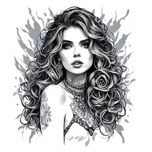 Prostitute tattoo design idea