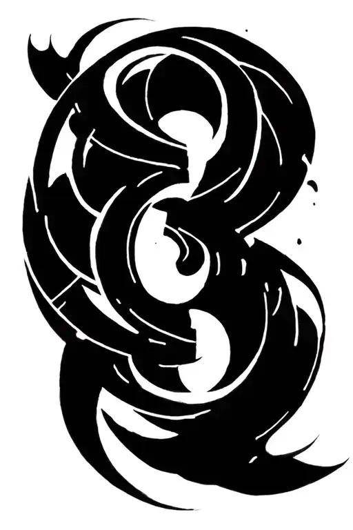 cyber sigilism tattoo design idea
