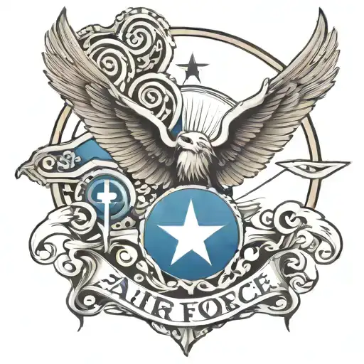 Air Force logo tattoo design idea