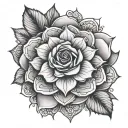 Rose mandala design incorporating elements tattoo design idea
