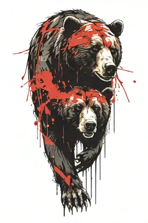 Bear Warrior tattoo design idea