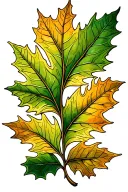 oak leaf tattoo design idea