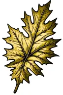 oak leaf tattoo design idea