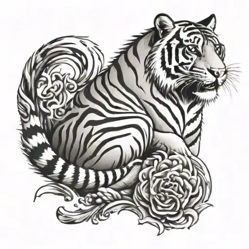 210 with the 0 being a tiger paw tattoo design idea