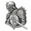 Knight Templar with the word Yahweh tattoo design idea