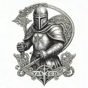 Knight Templar with the word Yahweh tattoo design idea