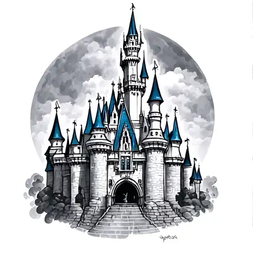Disney Castle tattoo design idea