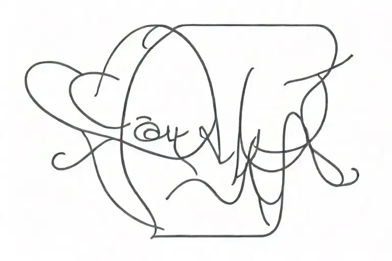 The name Joy written with a whip tattoo design idea