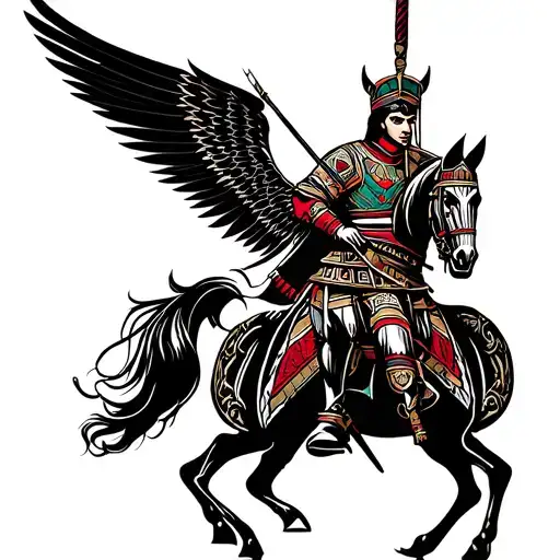 winged hussar and Belarus tattoo design idea