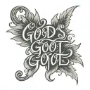 God's got me handwritten tattoo design idea