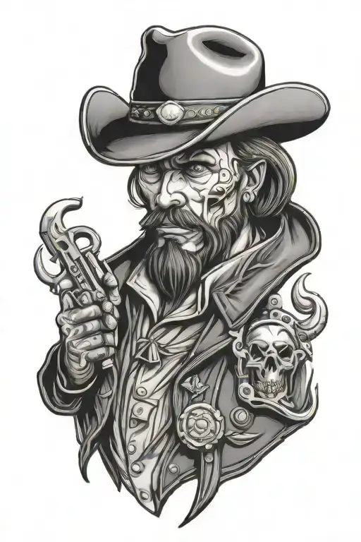 Western Leather tattoo design idea