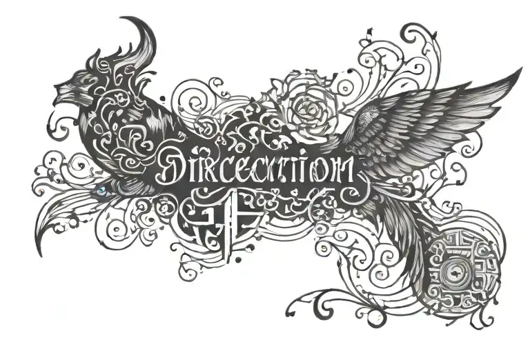 Incorporate lyrics from a One Direction song into a design tattoo design idea
