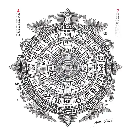 Calendar Mayan calendar tattoo design idea