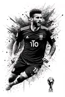 messi world cup tattoo design idea