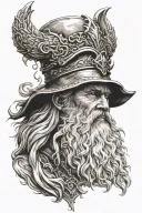 Odin watching tattoo design idea