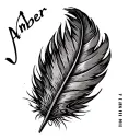 "Amber" eagle feather tattoo design idea