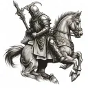 crusader knight tattoo design idea