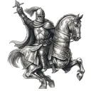 crusader knight tattoo design idea