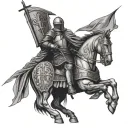 crusader knight tattoo design idea