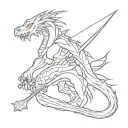 Sword Dragon Slayer tattoo design idea