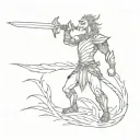 Sword Dragon Slayer tattoo design idea