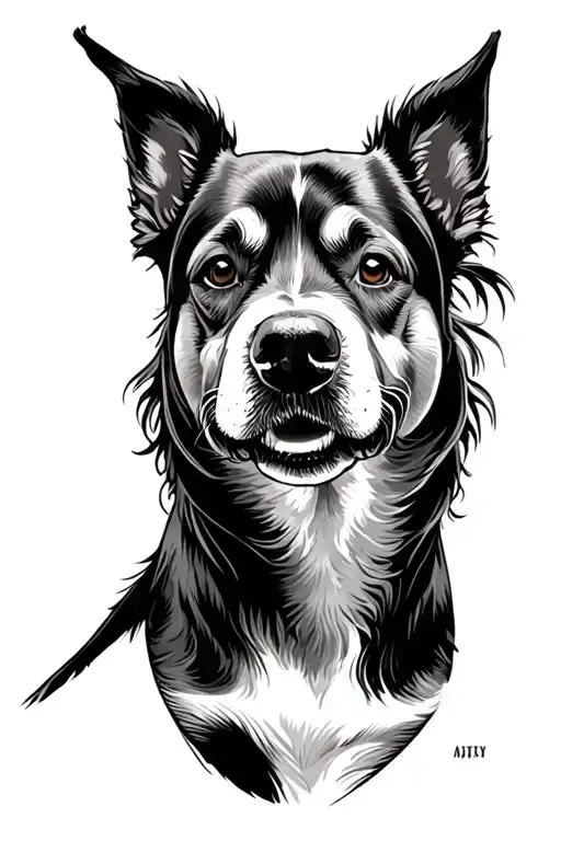 dangerous dog breed tattoo design idea