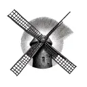 Windmill tattoo design idea