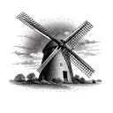 Windmill tattoo design idea