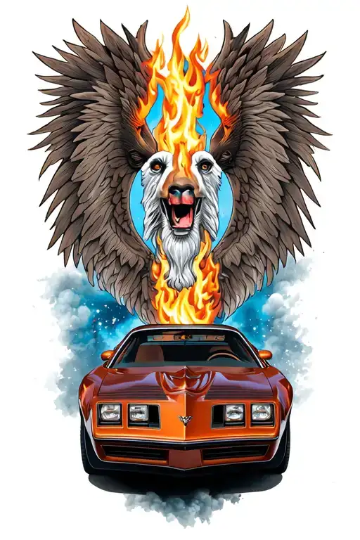 1977 pontiac firebird tattoo design idea