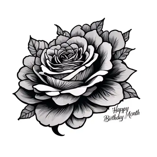 Birthday Month tattoo design idea