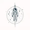 Space exploration tattoo design idea