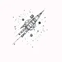 Space exploration tattoo design idea
