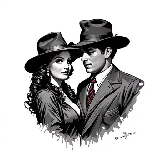 Bonnie And Clyde tattoo design idea