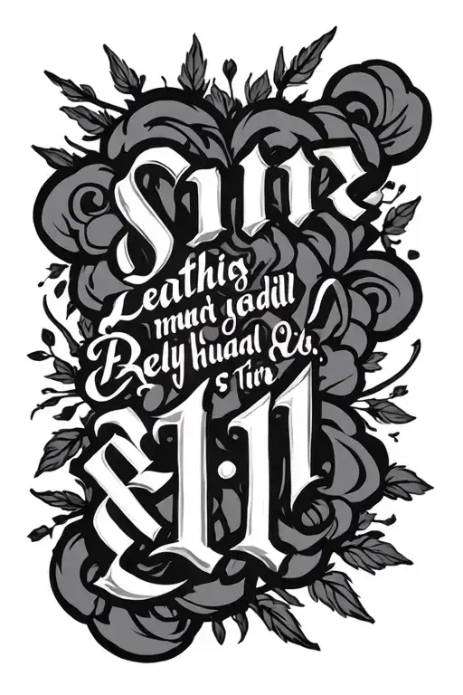 Roman's 8:11 from the bible verse written tattoo design idea
