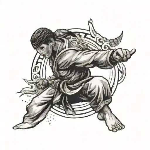 Taekwondo on the forearm tattoo design idea