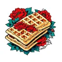 waffles tattoo design idea